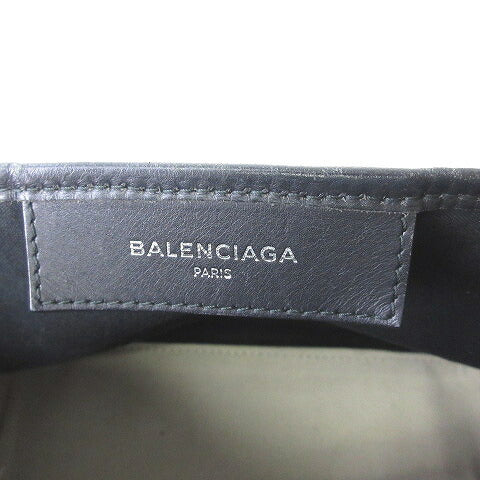 [Used] Balenciaga Navy CABAS Navy Hippo Small Handbag Tote Bag Canvas Black