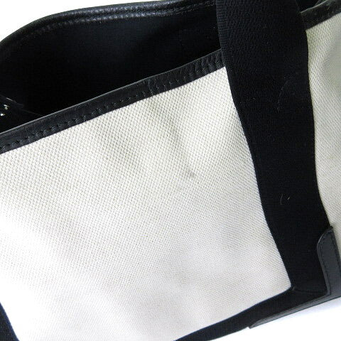 [Used] Balenciaga Navy CABAS Navy Hippo Small Handbag Tote Bag Canvas Black