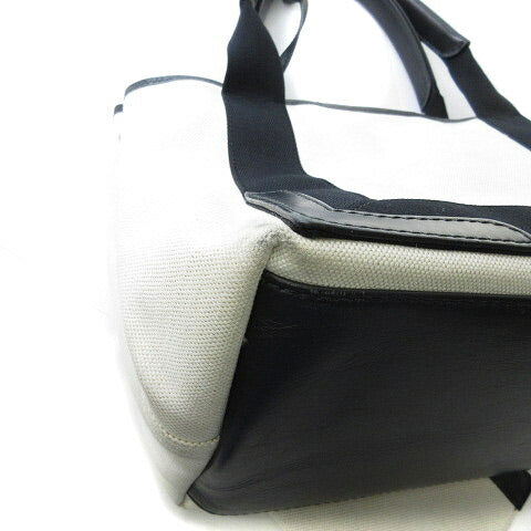 [Used] Balenciaga Navy CABAS Navy Hippo Small Handbag Tote Bag Canvas Black