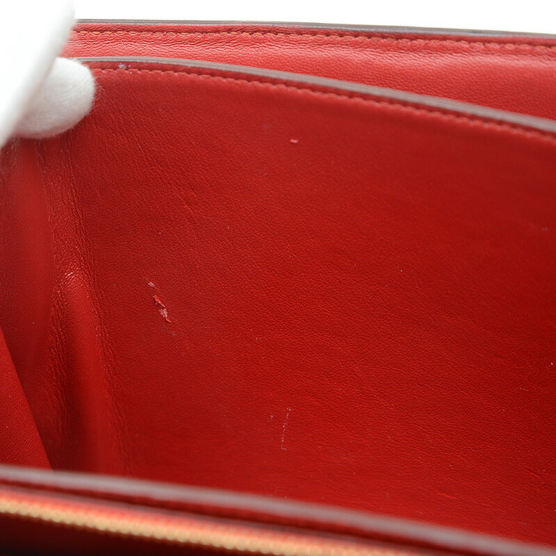 Celine Classic Box Shoulder Bag Red Gold Hardware [Used] BP [Free Shipping]