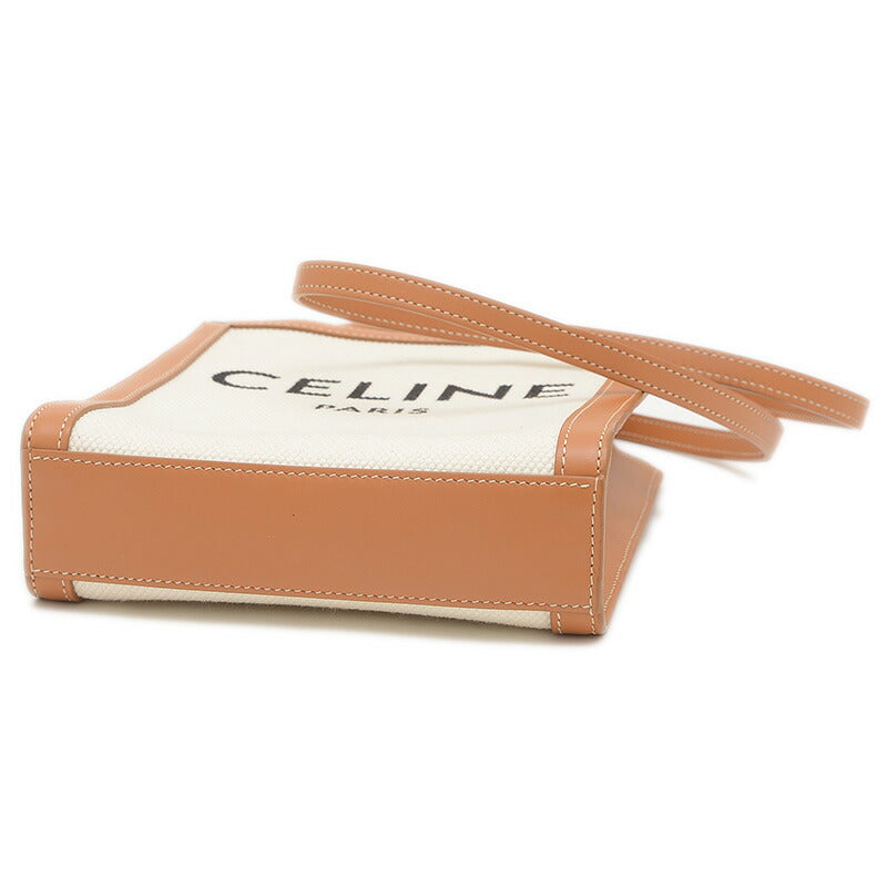 [Unused] Celine Mini Vertical Hippo 2WAY Bag Canvas Natural 193302BNZ.02NT