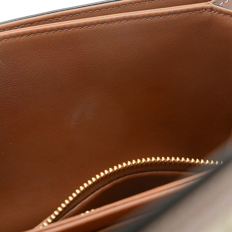 Celine Teen Triomphe Shoulder Bag White/Tan 188882 [Used] BP [Free Shipping]