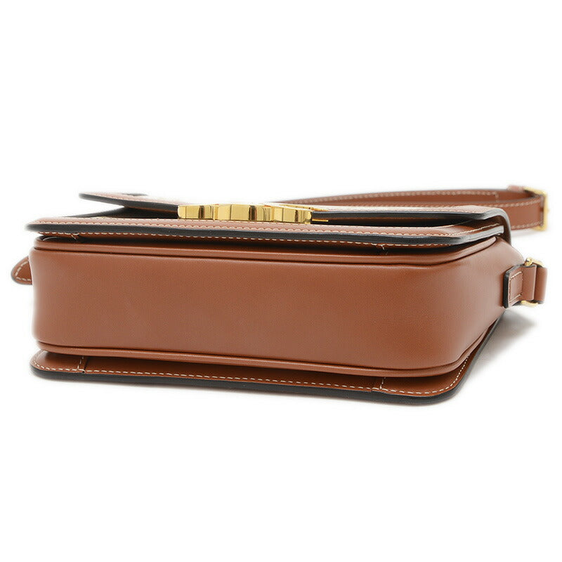 Celine Teen Triomphe Shoulder Bag White/Tan 188882 [Used] BP [Free Shipping]