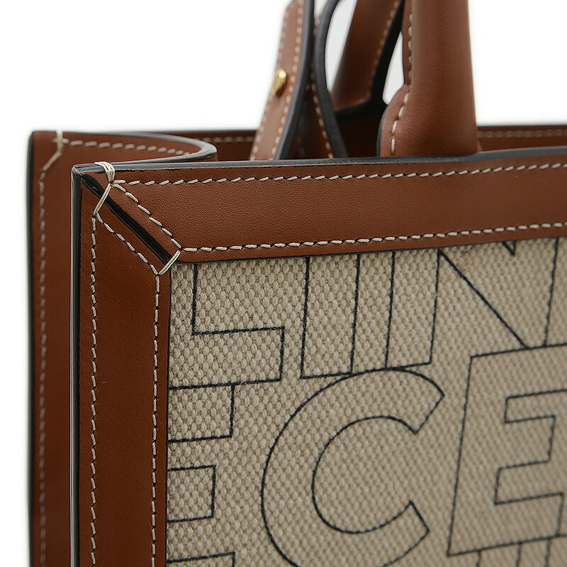 Celine Vertical Hippo 2WAY Bag Small Canvas White 192082ERN [Used] BP [Free