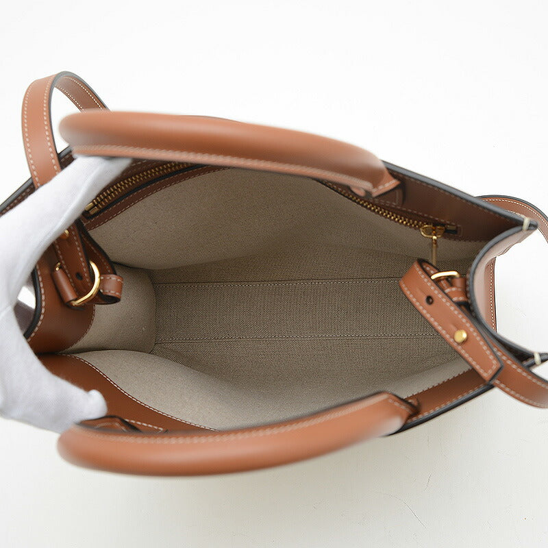 Celine Vertical Hippo 2WAY Bag Small Canvas White 192082ERN [Used] BP [Free