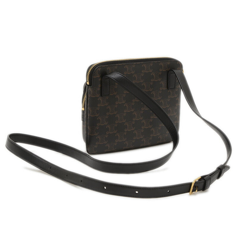 Celine Triomphe Shoulder Bag Black 194282CAA [Used] BP [Free Shipping]