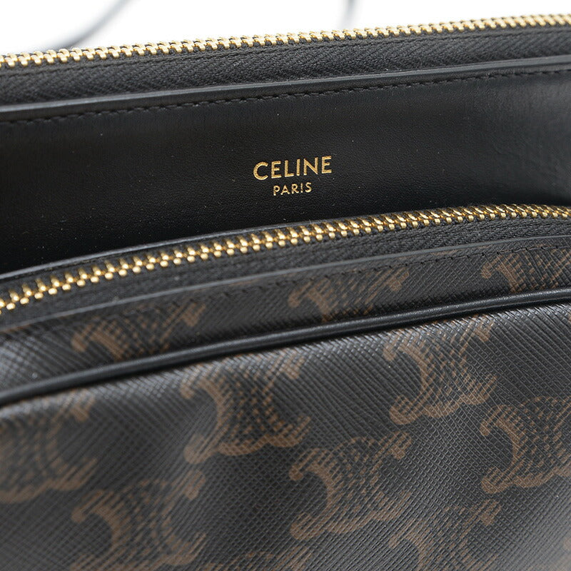 Celine Triomphe Shoulder Bag Black 194282CAA [Used] BP [Free Shipping]