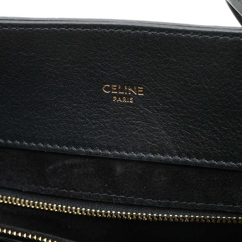 Celine Medium Apollinine 2WAY Bag Leather Black 114963 [Used] BP [Free