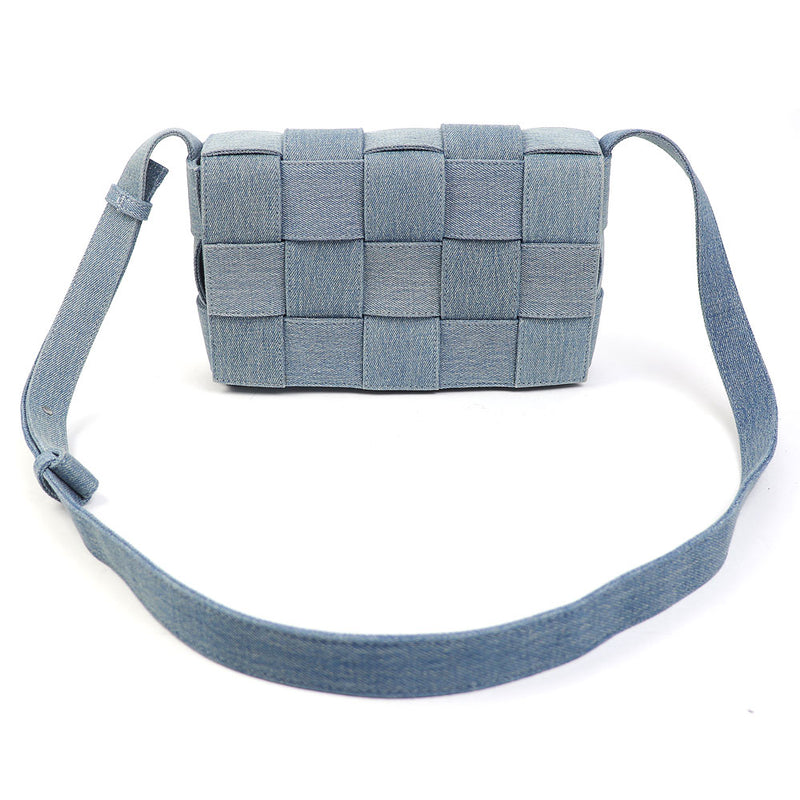 [Good condition] Bottega VENETA Cassette Denim Shoulder Bag Blue Crossbody