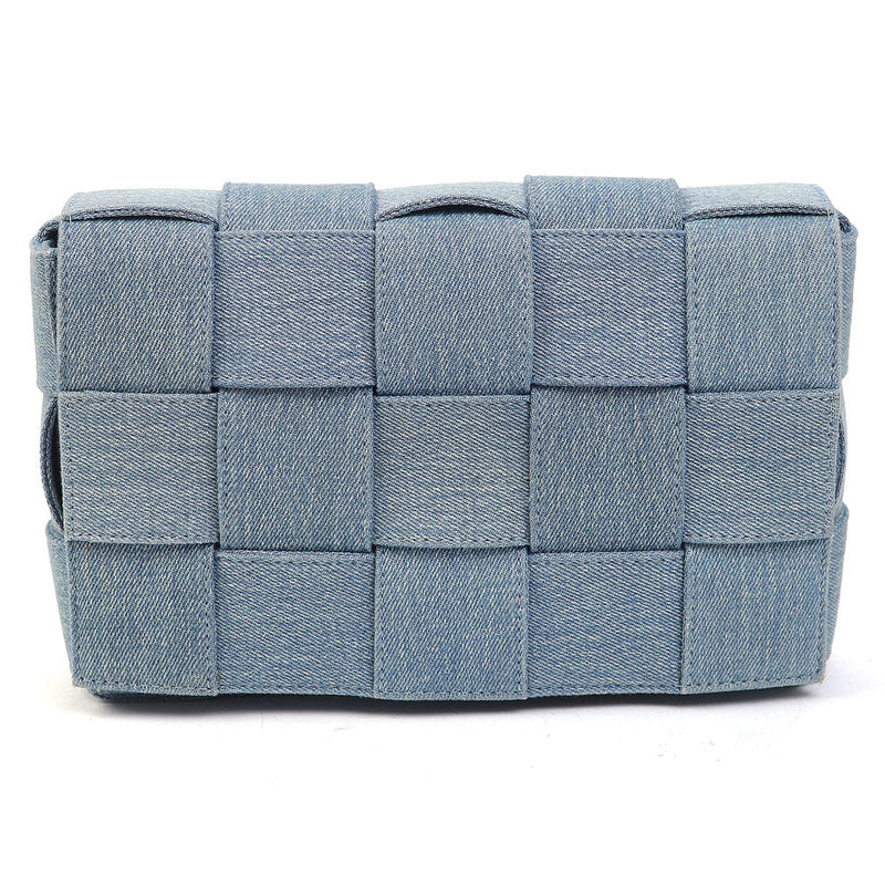 [Good condition] Bottega VENETA Cassette Denim Shoulder Bag Blue Crossbody