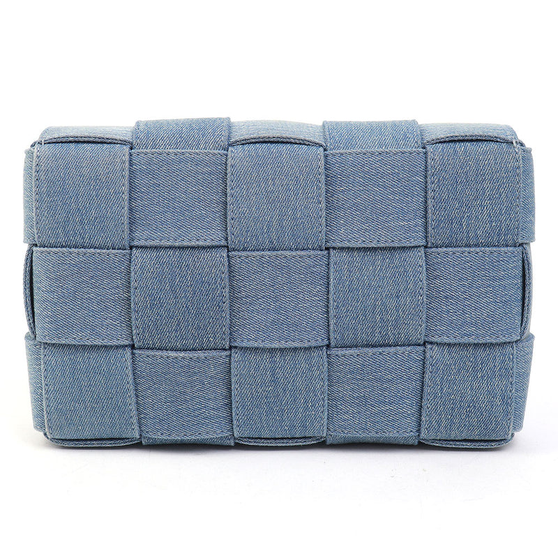 [Good condition] Bottega VENETA Cassette Denim Shoulder Bag Blue Crossbody