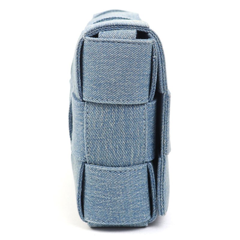 [Good condition] Bottega VENETA Cassette Denim Shoulder Bag Blue Crossbody
