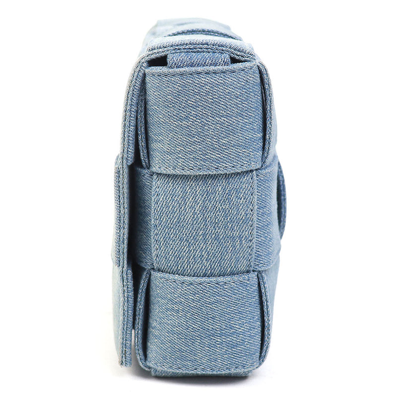 [Good condition] Bottega VENETA Cassette Denim Shoulder Bag Blue Crossbody