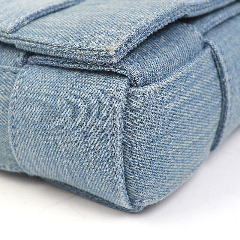 [Good condition] Bottega VENETA Cassette Denim Shoulder Bag Blue Crossbody