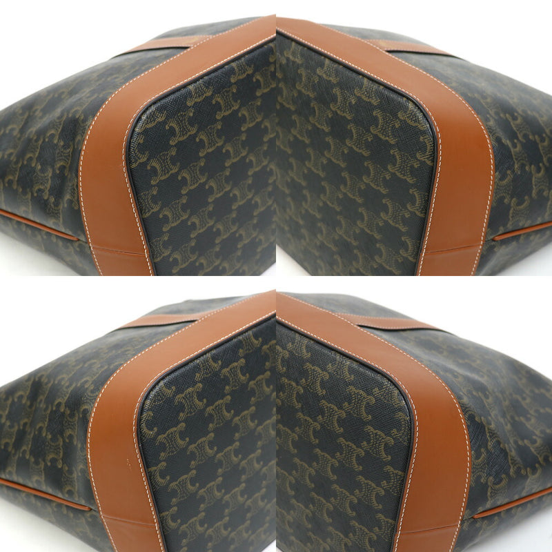 [Good condition] CELINE Medium bucket Triomphe canvas Tan Crossbody carry