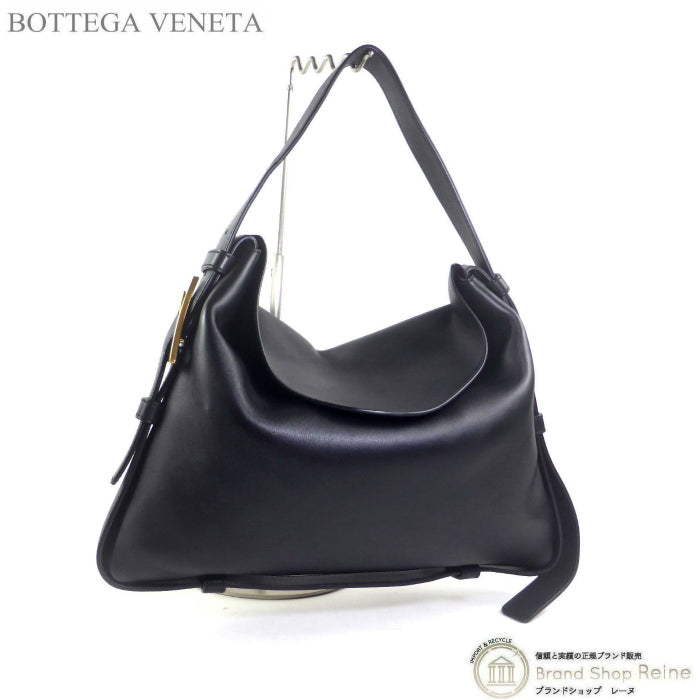 BOTTEGA VENETA Cradle Small Leather Triangle Hand Shoulder Bag 680057 Black