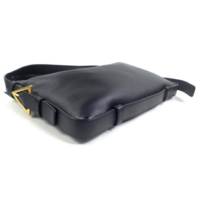 BOTTEGA VENETA Cradle Small Leather Triangle Hand Shoulder Bag 680057 Black
