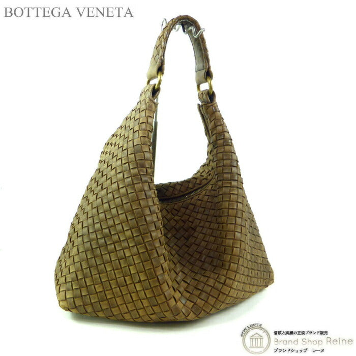 BOTTEGA VENETA Intrecciato Hobo Medium One Shoulder Bag 181347 Light Brown