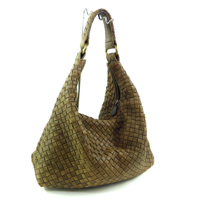BOTTEGA VENETA Intrecciato Hobo Medium One Shoulder Bag 181347 Light Brown