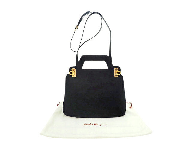 Salvatore Ferragamo GANCINO Nubuck Suede Leather Nubuck Suede Leather 2way Hand