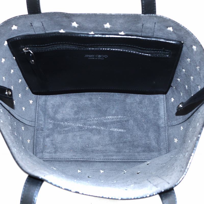 Jimmy Choo JIMMY CHOO Sofia S Tote Bag Handbag Star Star Punched Leather Black