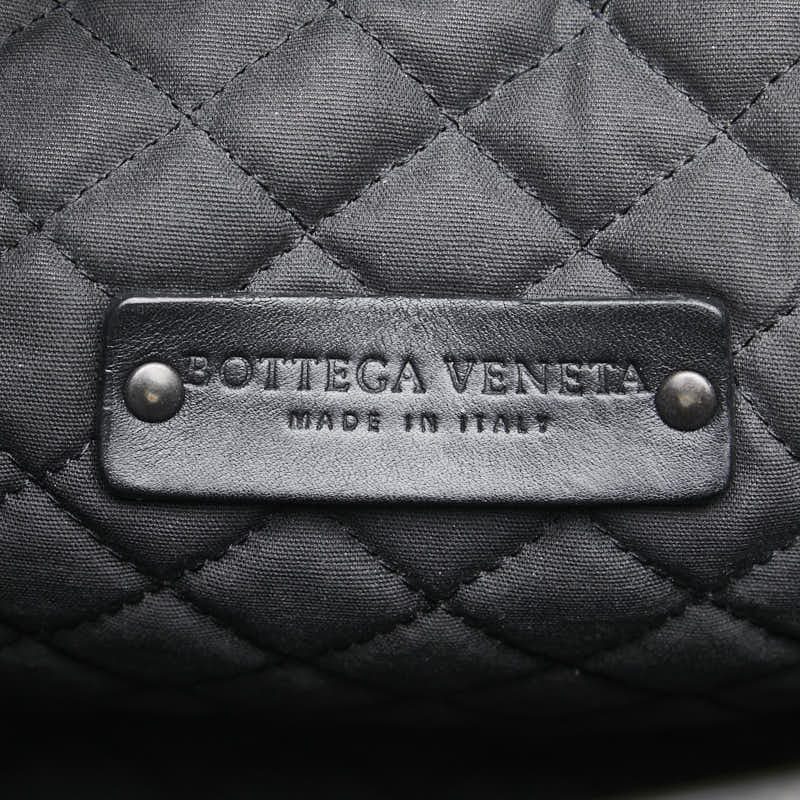 Bottega Veneta Intrecciato Handbag Shoulder Bag 2WAY Black Leather Women's