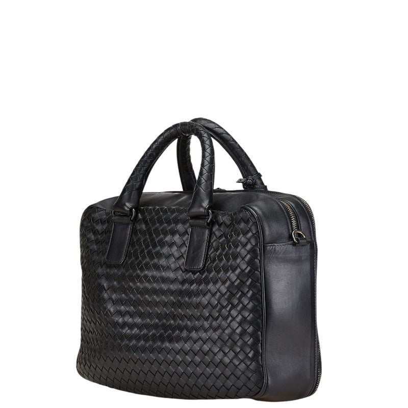 Bottega Veneta Intrecciato Handbag Shoulder Bag 2WAY Black Leather Women's