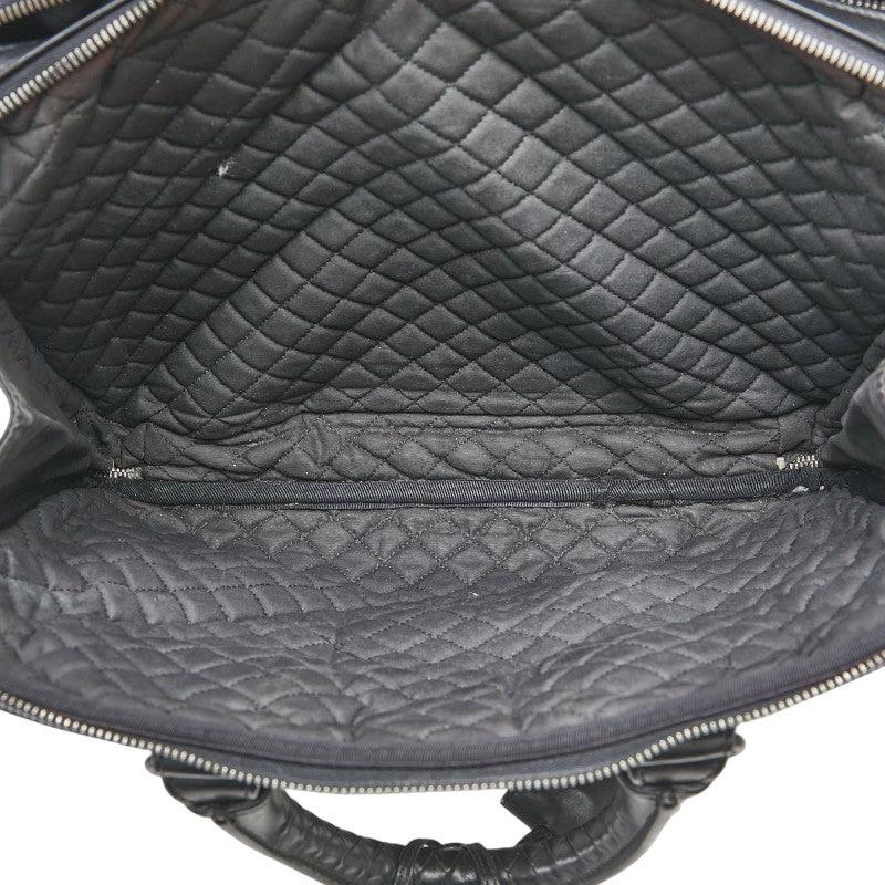 Bottega Veneta Intrecciato Handbag Shoulder Bag 2WAY Black Leather Women's