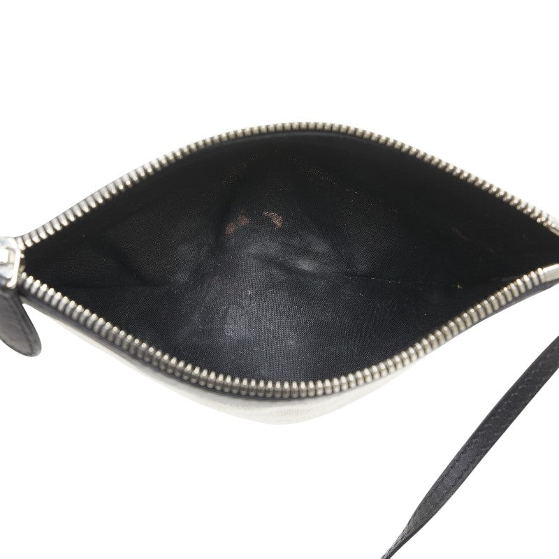 Balenciaga logo handbag tote bag white black canvas leather ladies BALENCIAGA