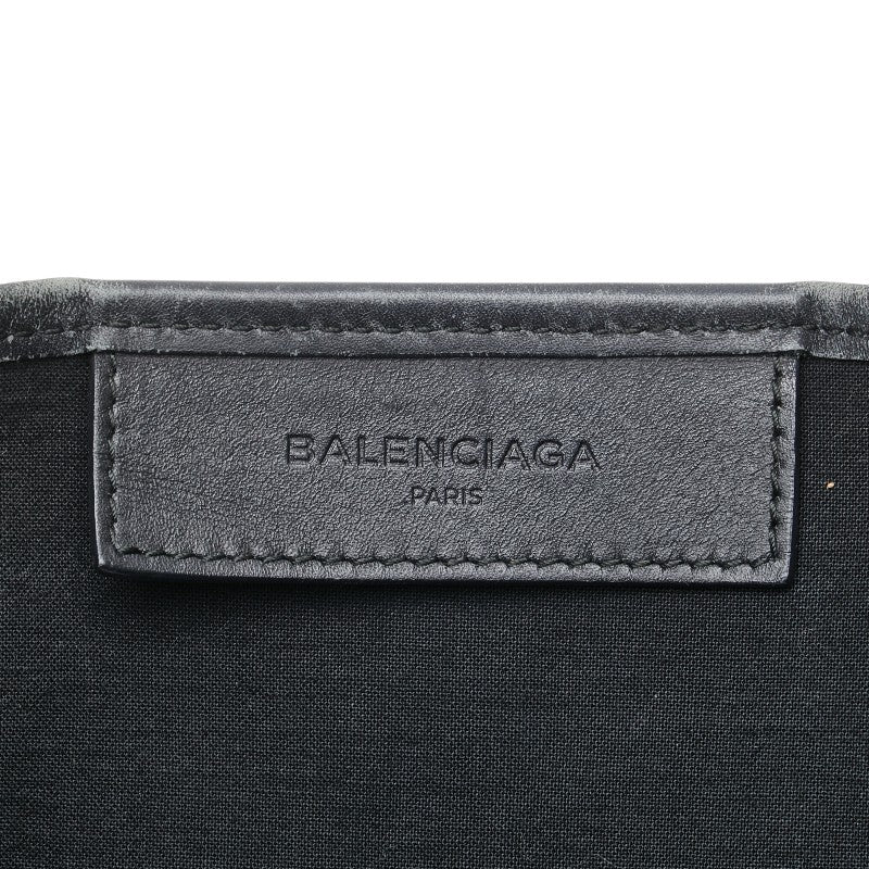 Balenciaga logo handbag tote bag white black canvas leather ladies BALENCIAGA