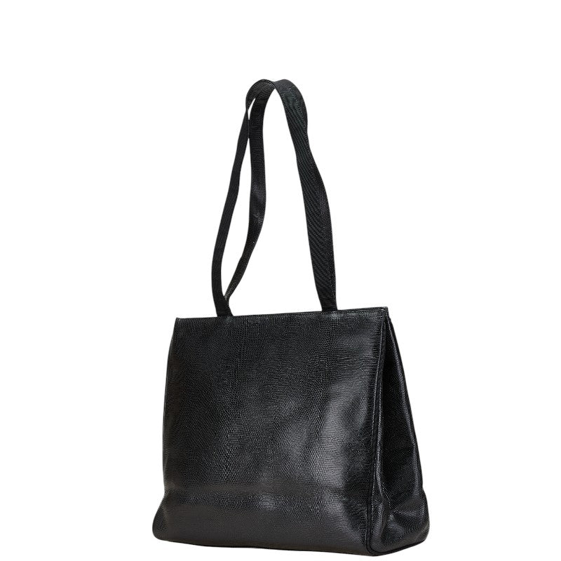 Salvatore Ferragamo Vara Tote Bag Shoulder Bag BK-21 2530 Black Leather Women's