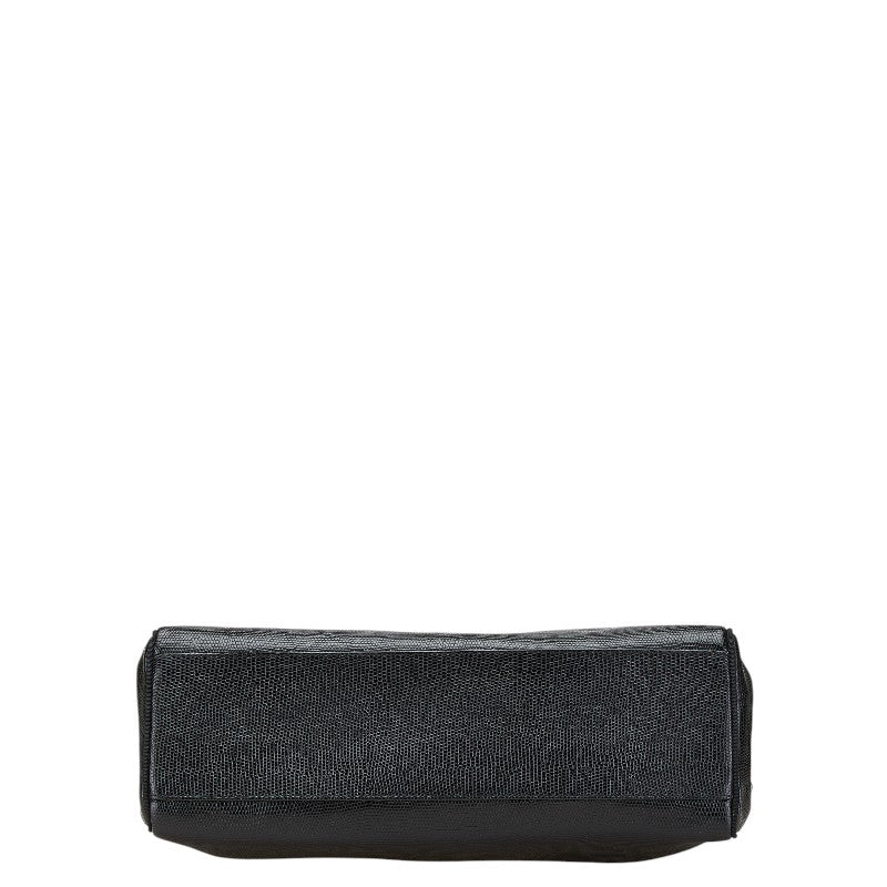 Salvatore Ferragamo Vara Tote Bag Shoulder Bag BK-21 2530 Black Leather Women's
