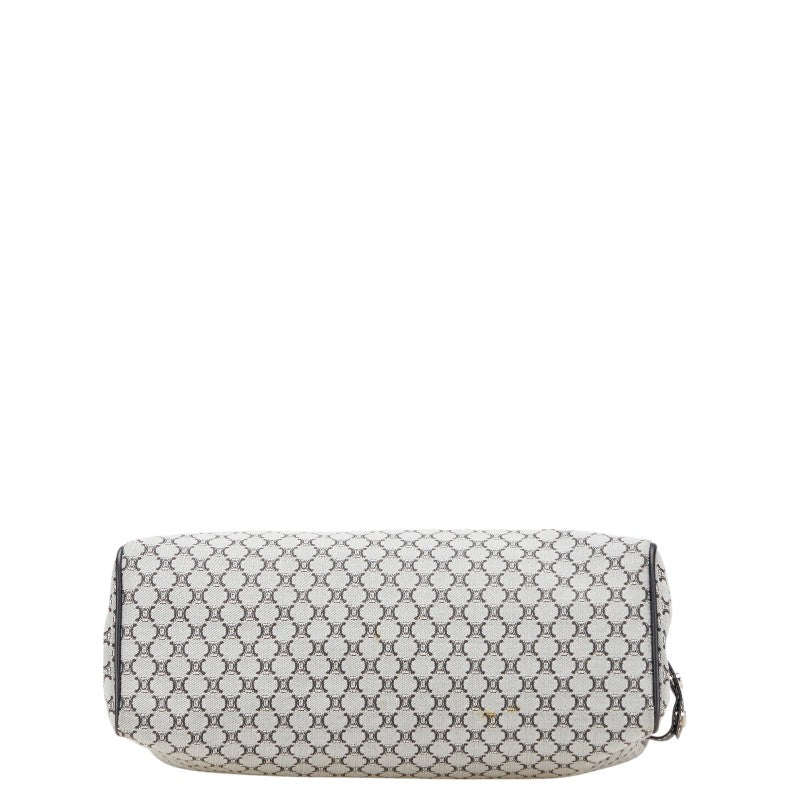 Celine Macadam Handbag Tote Bag Gray Black Canvas Leather Women's CELINE [Used]