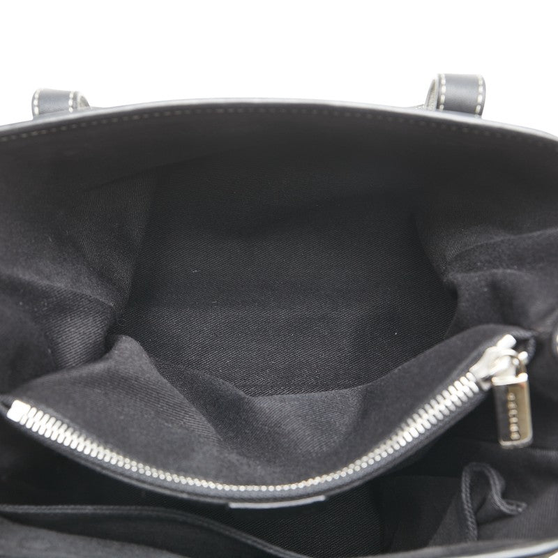 Celine Macadam Handbag Tote Bag Gray Black Canvas Leather Women's CELINE [Used]