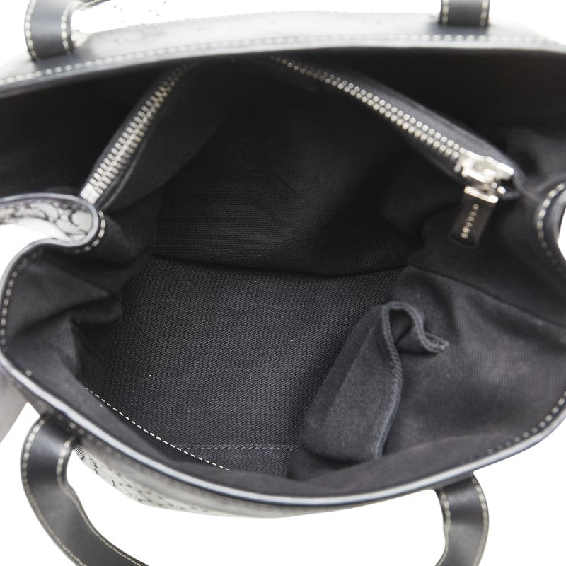 Celine Macadam Handbag Tote Bag Gray Black Canvas Leather Women's CELINE [Used]