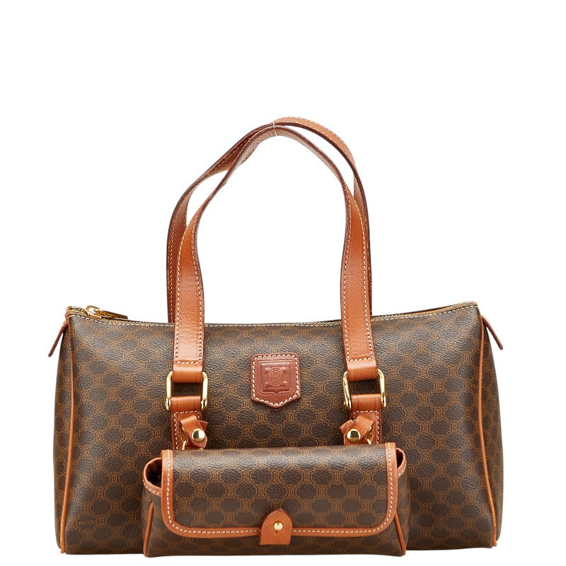 Celine Macadam Handbag Brown PVC Leather Women's CELINE [Used]