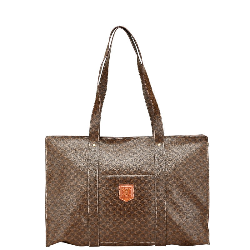 Celine Macadam Tote Bag Brown PVC Leather Women's CELINE [Used]