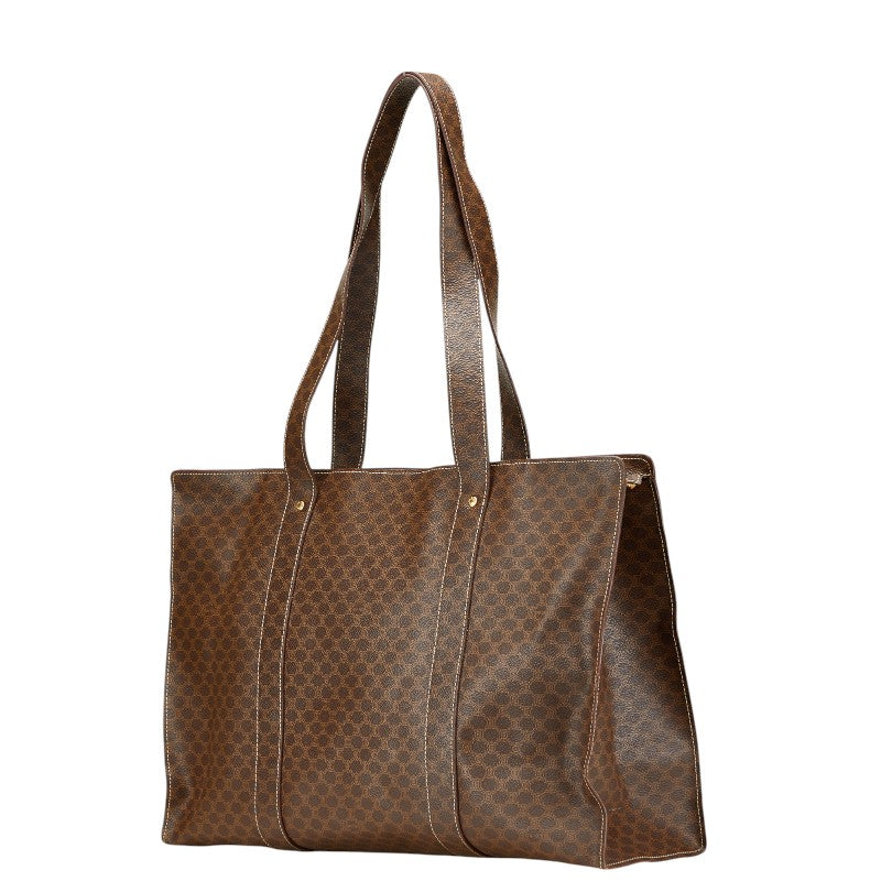 Celine Macadam Tote Bag Brown PVC Leather Women's CELINE [Used]