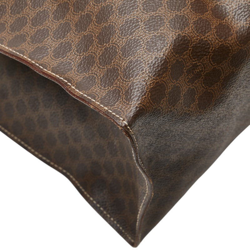 Celine Macadam Tote Bag Brown PVC Leather Women's CELINE [Used]