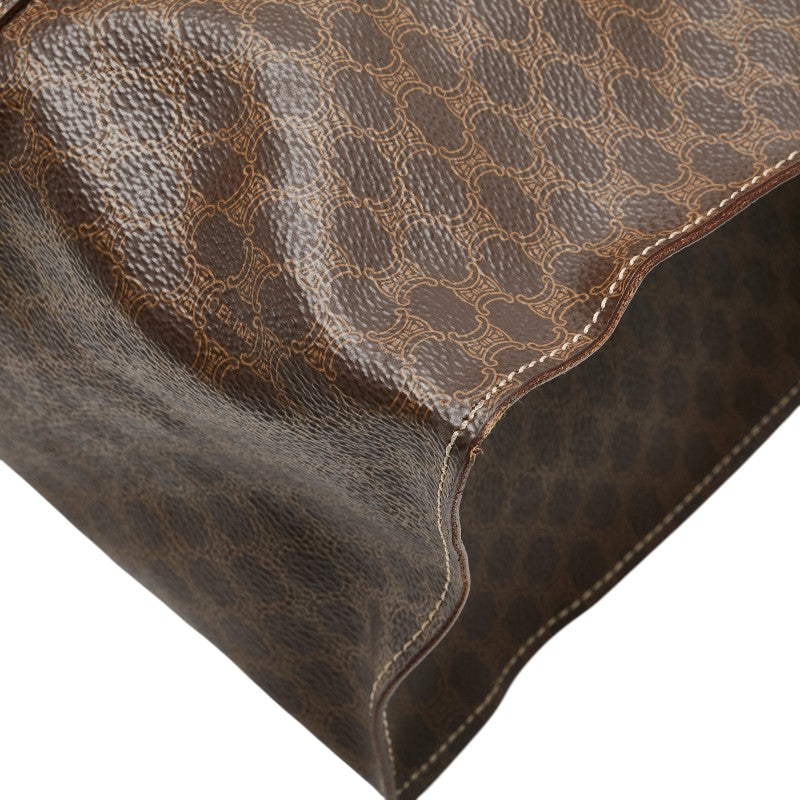 Celine Macadam Tote Bag Brown PVC Leather Women's CELINE [Used]