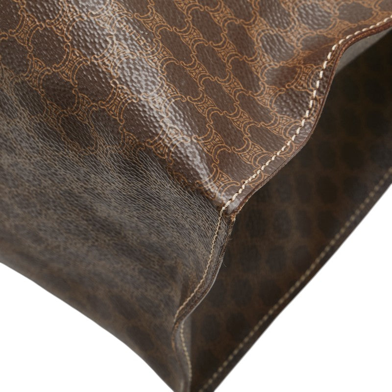 Celine Macadam Tote Bag Brown PVC Leather Women's CELINE [Used]