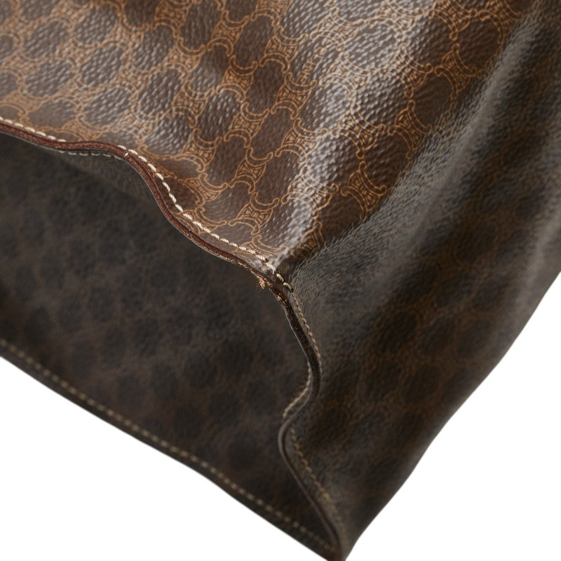Celine Macadam Tote Bag Brown PVC Leather Women's CELINE [Used]