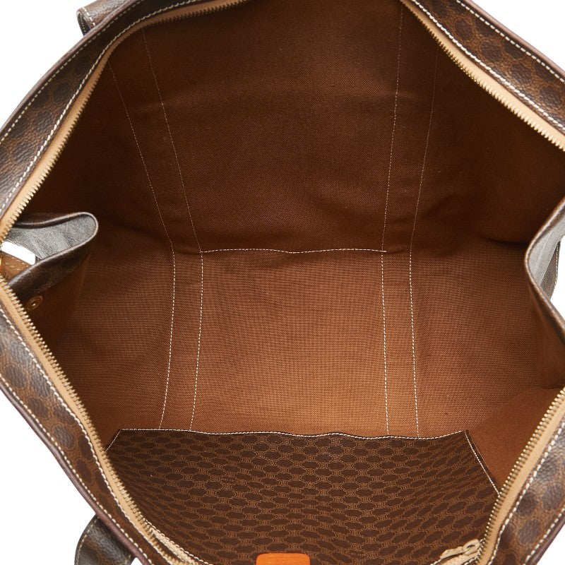 Celine Macadam Tote Bag Brown PVC Leather Women's CELINE [Used]