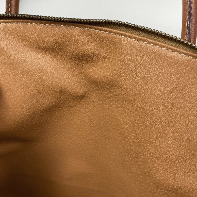 CELINE Macadam pattern handbag 2WAY shoulder bag handbag coated canvas brown