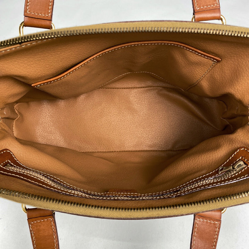 [Clearance Sale] Celine Macadam Pattern Handbag Tote Bag Coated Canvas Brown