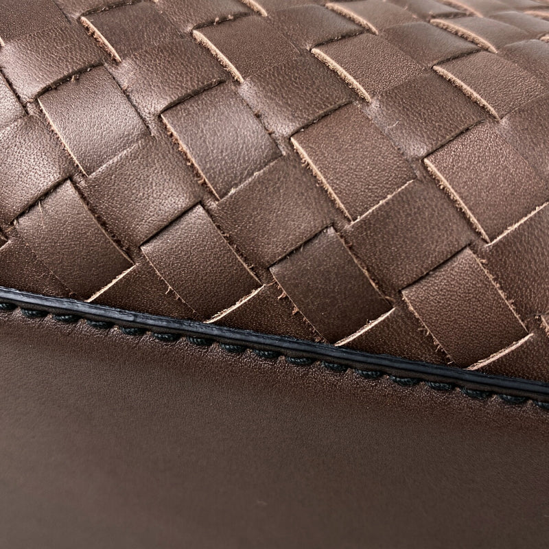 BOTTEGAVENETA Intrecciato Handbag Nappa Braided Handbag Leather Brown Women's