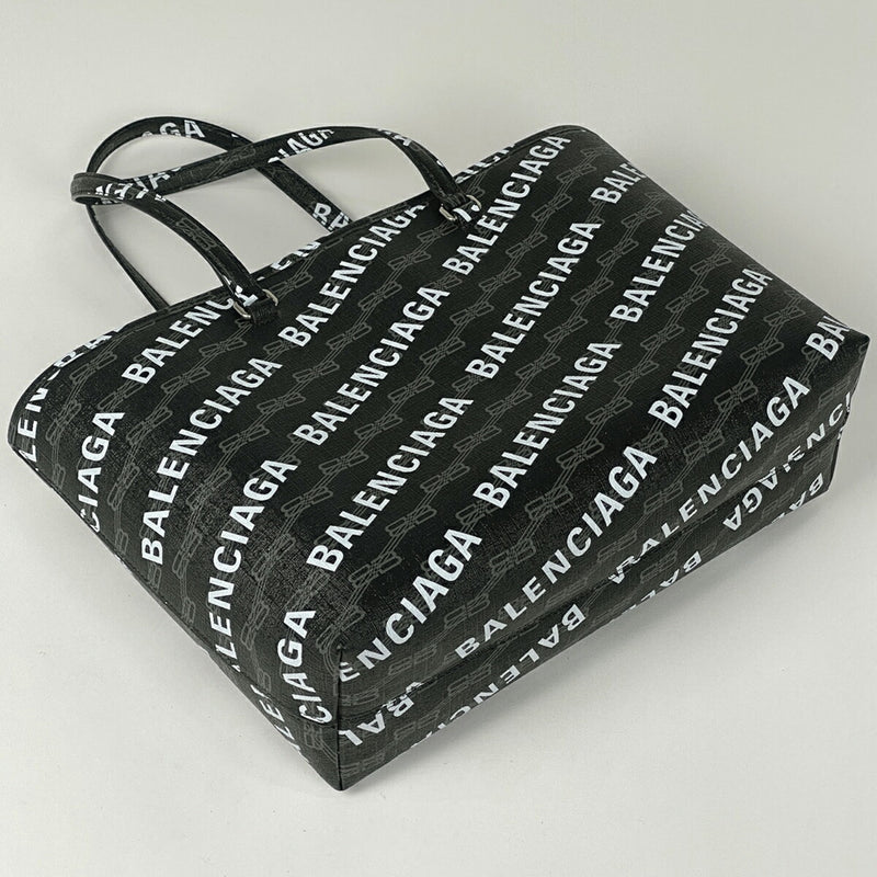 Balenciaga logo tote bag BB Monogram Signature shoulder bag Tote bag Coated