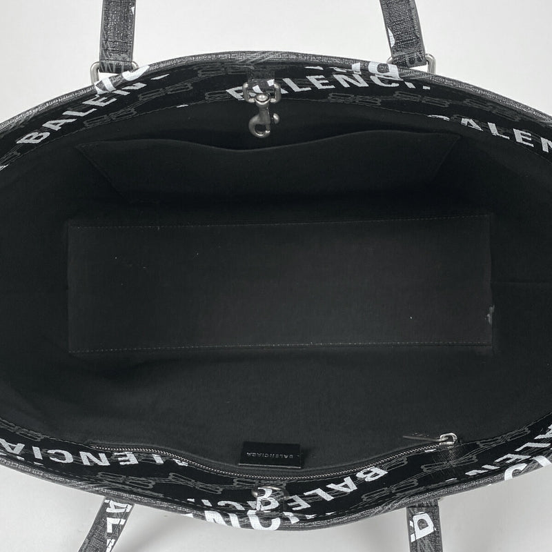 Balenciaga logo tote bag BB Monogram Signature shoulder bag Tote bag Coated