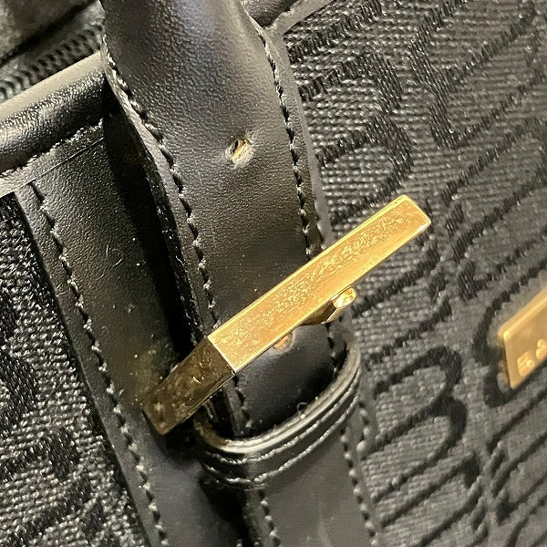 Balenciaga BB All-over Pattern Black Canvas x Leather Bag Tote Bag Women's Good