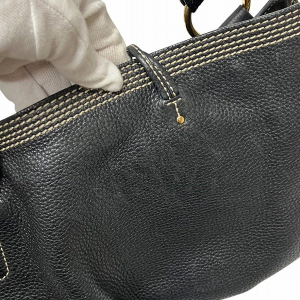 CELINE Bitter Sweet Leather Black Bag Handbag Women's Free Shipping [Used]